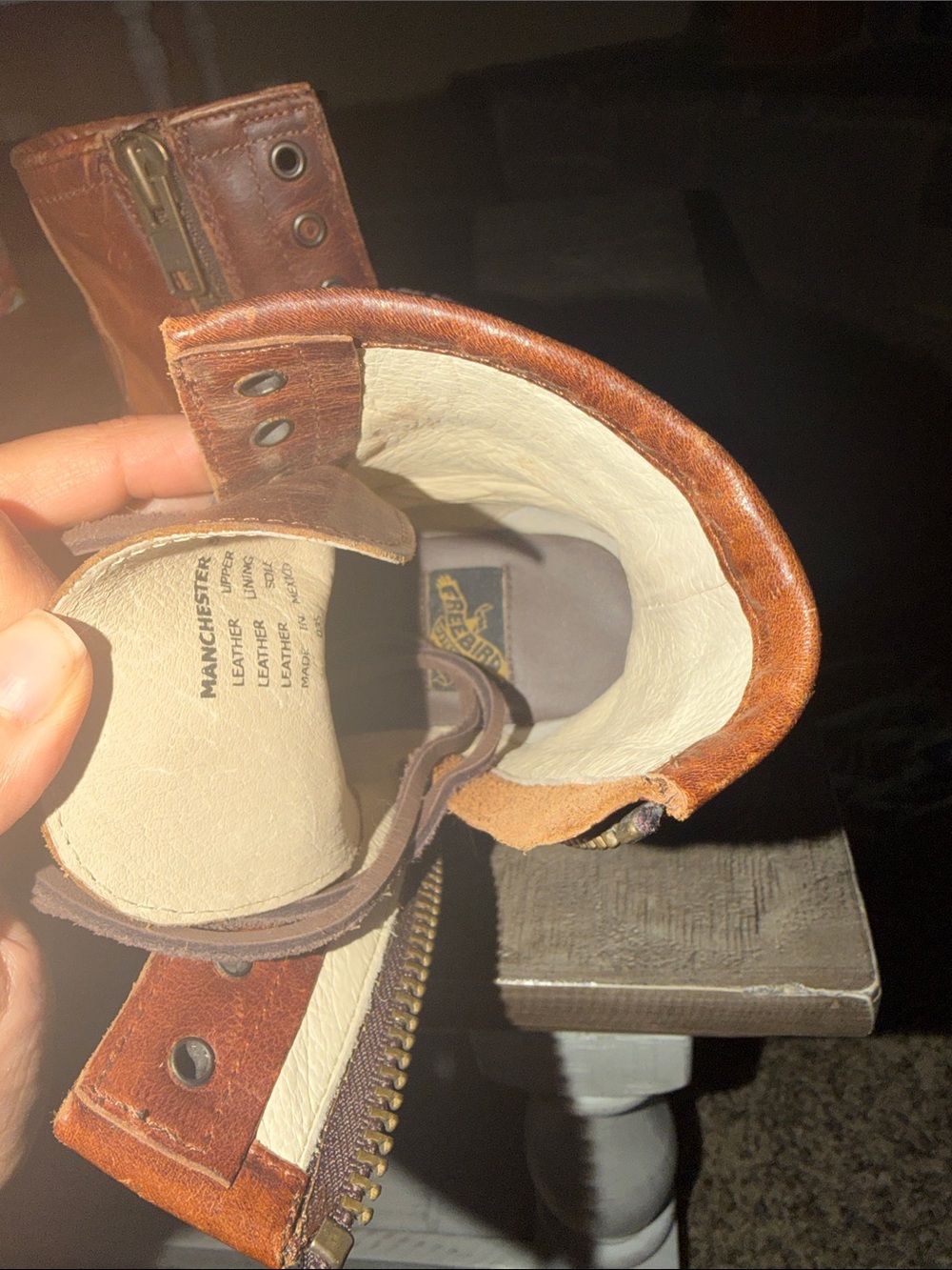 Freebies by Steve Manchester Leather Lace-Up Combat Boots - Picture 7 of 10